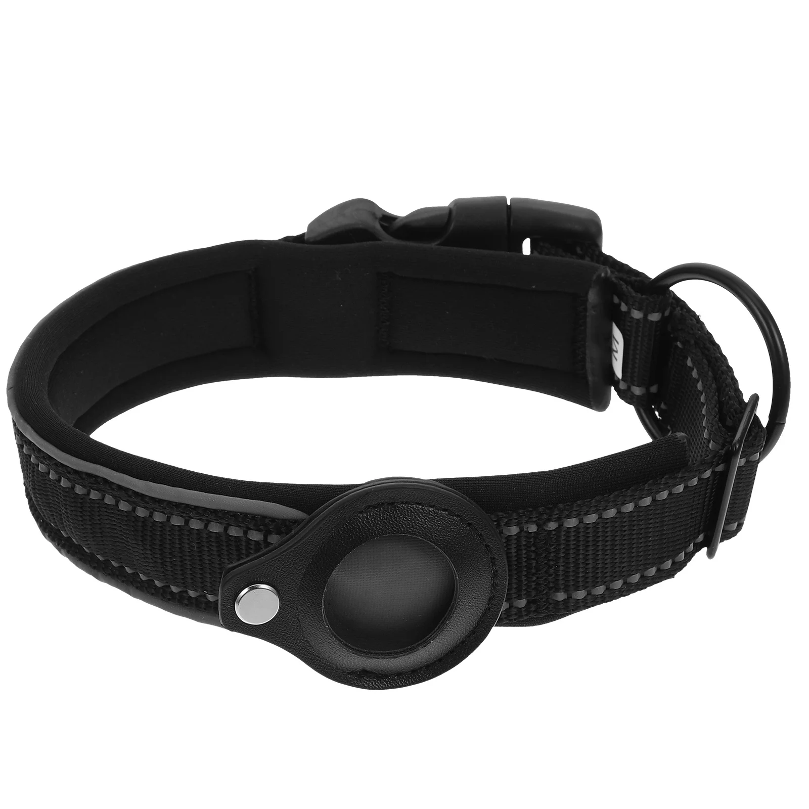

1pc Pet Collar Locator Case Black Reflective Dog Locator Protector Durable Tracer Holder For Anti-Loss Pet Supplies