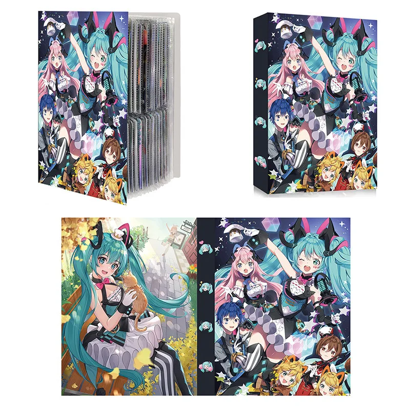 240PCS Japanese Cartoon Anime Virtual Idol Hatsune Miku Card Album Map Letter Folder Binder Notebook Game Collection Gift Toy