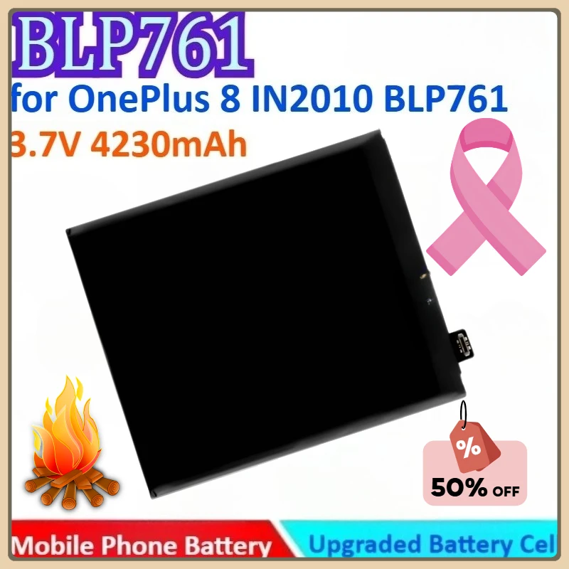 

New 4230mAh 3.7V BLP761 High Quality General-purpose Mobile Phone Battery for OnePlus 8 IN2010 BLP761