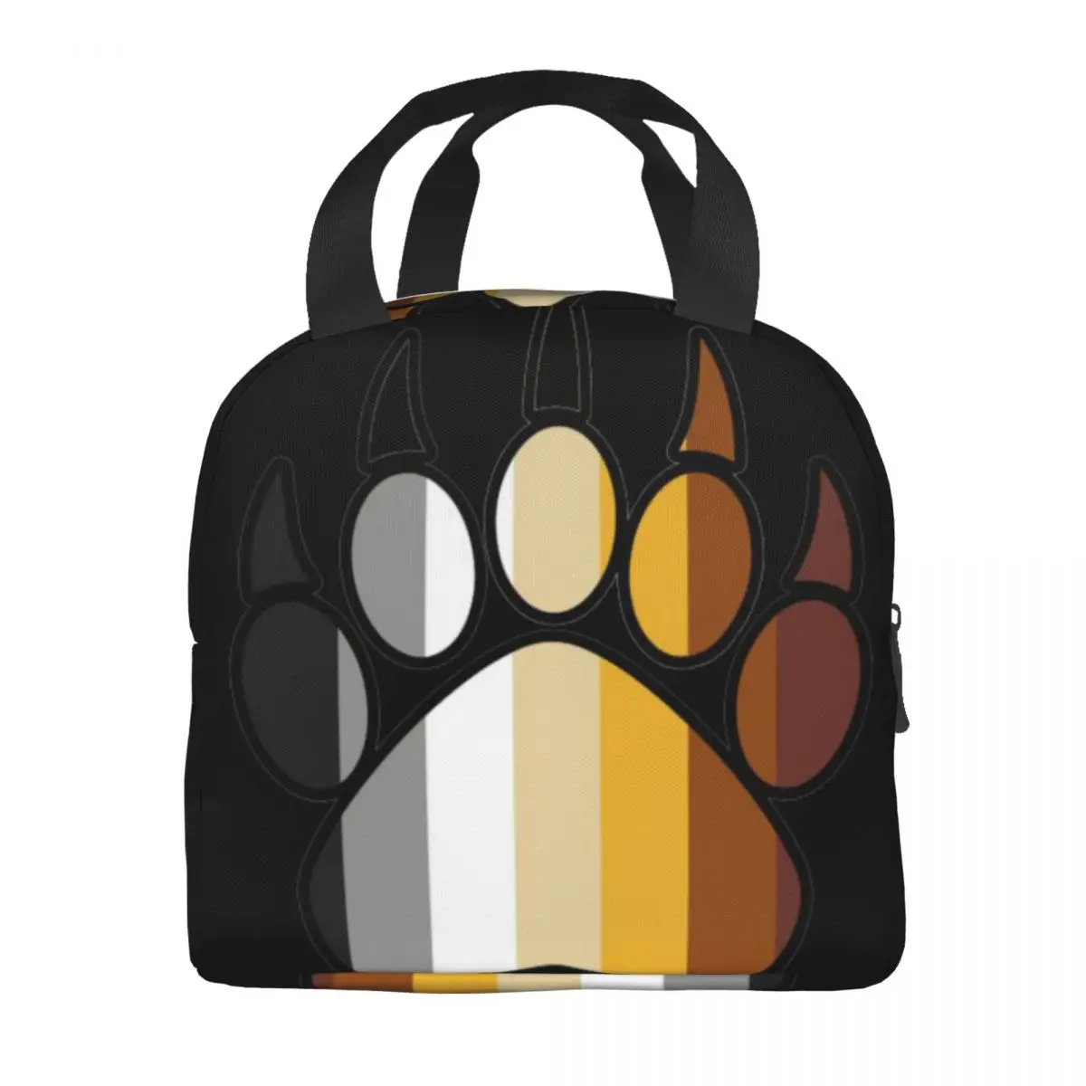 Bear Pride Paw Lunch Bag Unisex Portable Cooler Insulated Lunch Box Food Bento Box