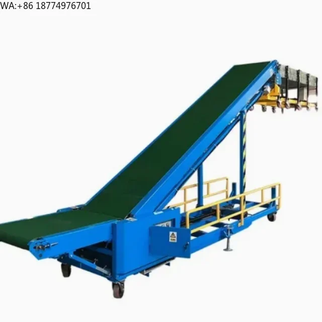 New Efficient Extendable Flexible Belt Conveyor Truck Unloading Logistics Production Line Conveyeor for Material Handling
