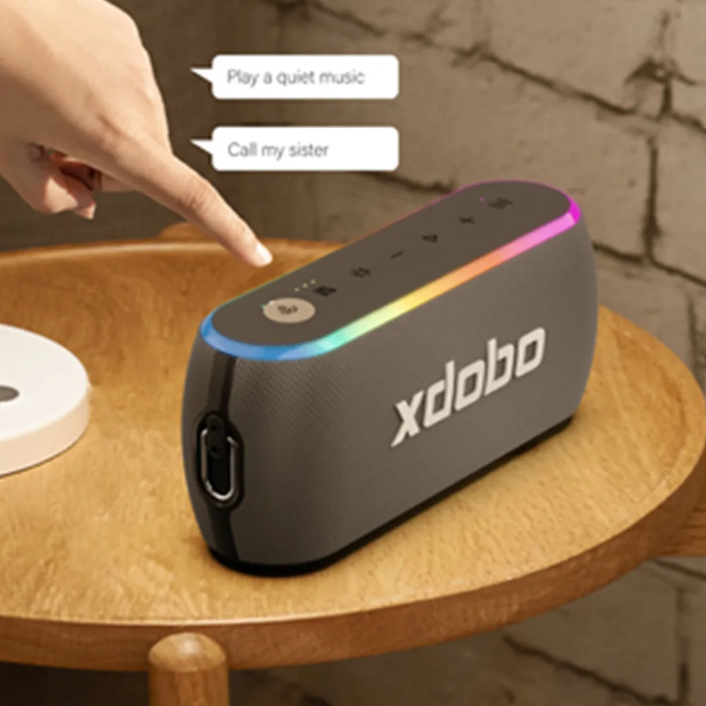 XDOBO X8 III Outdoor Speaker Wireless 60W Power Subwoofer Heavy Bass RGB Light Home Fun Camping Riding Hiking Party Music Player
