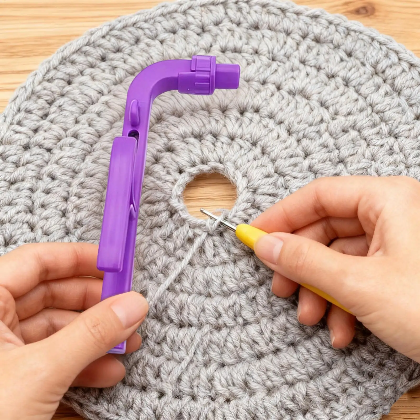 خطافات كروشيه لوازم حرفية خياطة دائرية دليل غزل أصابع أداة كروشيه للمبتدئين المحترفين الحياكة #1