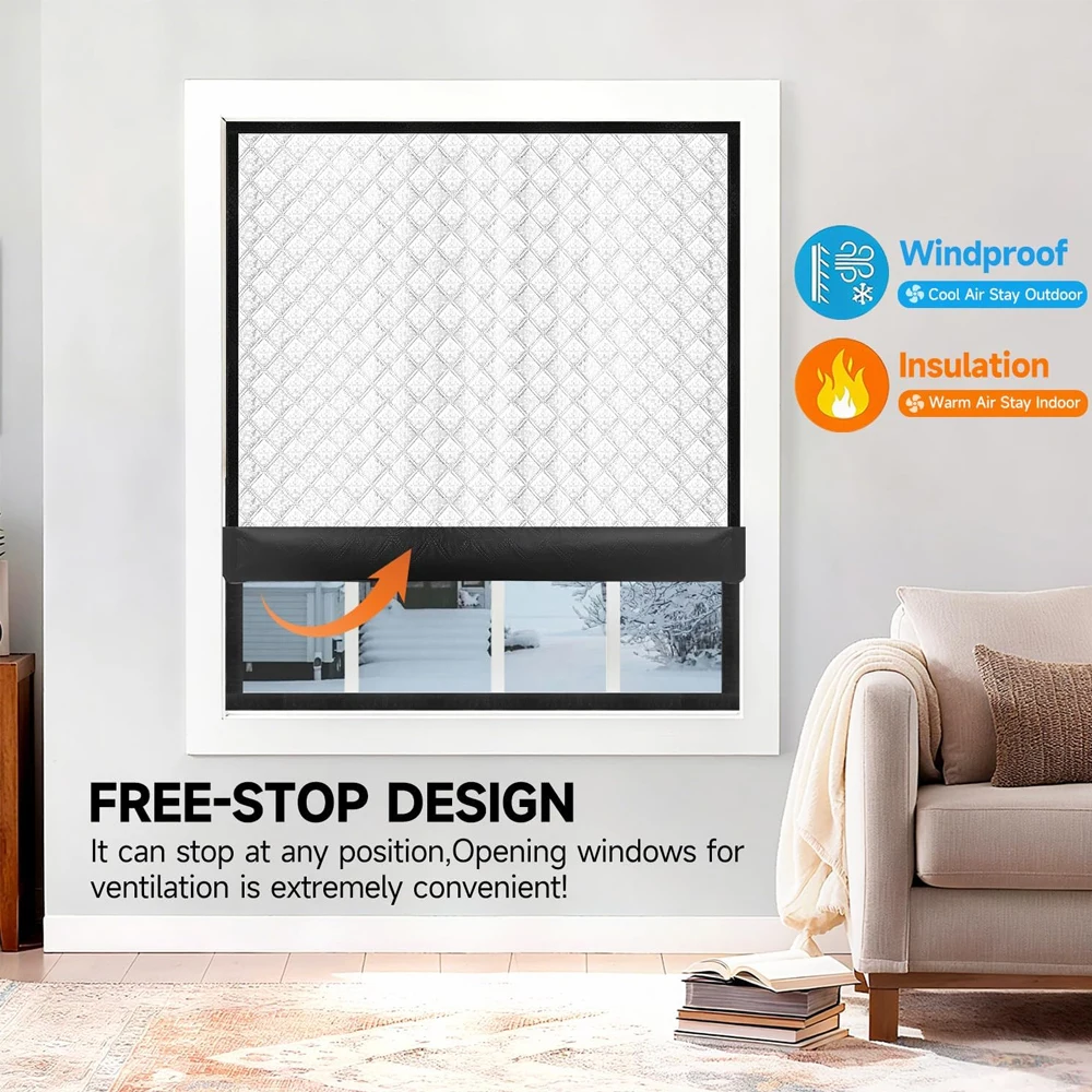 Warm Curtains, Cold and Heat Insulation, Window Screens, Sun Shading, Sound Insulation, Double Thickened Warm Curtains
