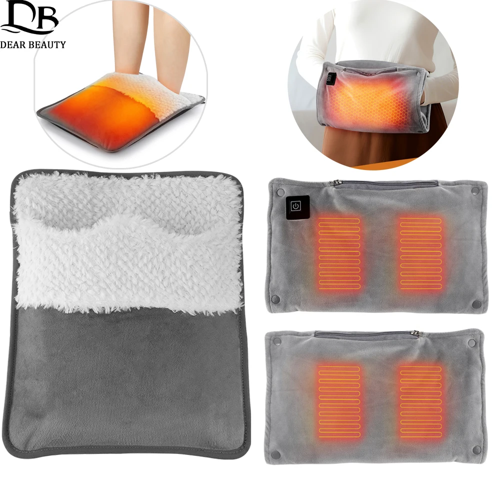 

Electric Heating Pad For Back Shoulder Waist Washable Hand Warmer & Foot Warmer Winter Heater USB Charging Warming Bag Xmas Gift