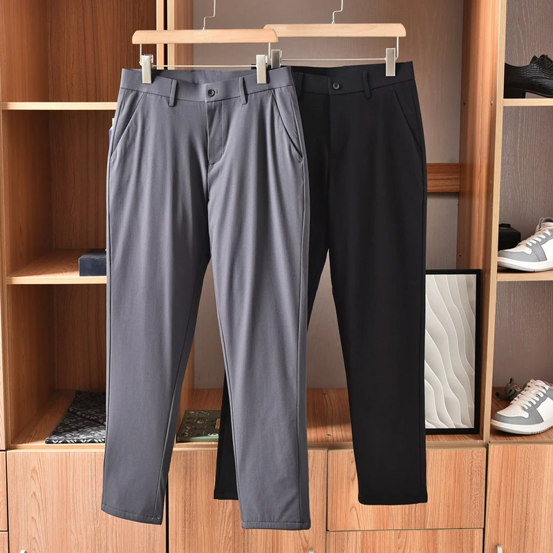 

Men's down Casual Pants Lightweight Warm Goose down Outdoor Wear Winter Commuting Faion Urban Sle Straight Leg Trousers