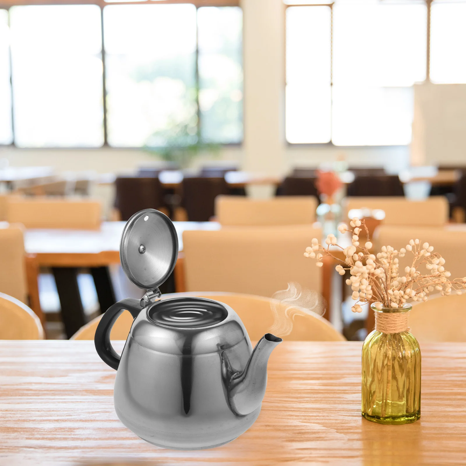 

Stainless Steel Kettle Practical Teapot Antiscald Handle Safe Longtime Use Home Heating Water Pot Home Kettle
