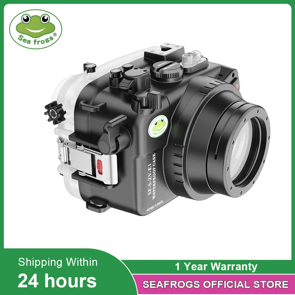 Seafrogs 40meter Underwater Camera Housing With Standard Port For Sony ZV-E1 Waterproof Camera Case90mm 16-50mm 28-70mm 10-18mm