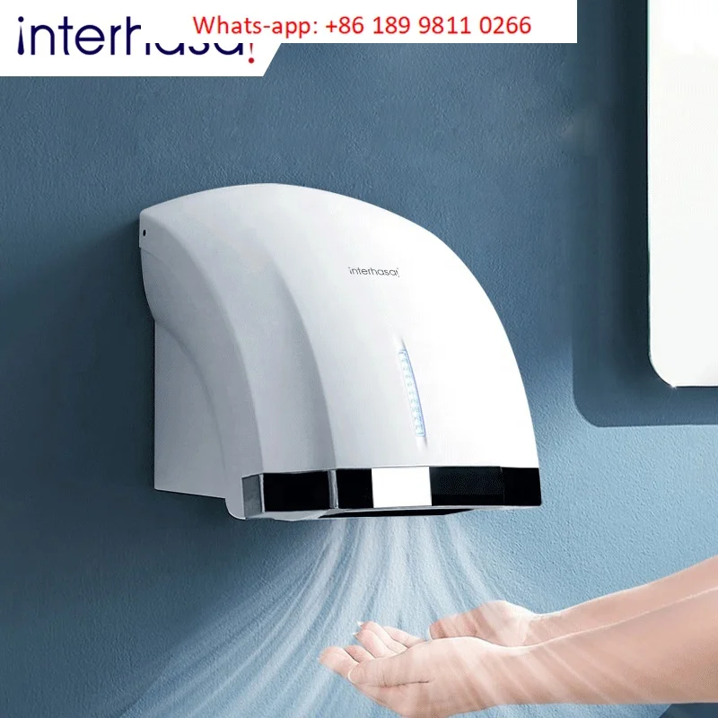 

Настенная сушилка для рук Интерхаса для ванной комнаты, электрическая автоматическая сушилка для рук, коммерческая для туалета, отеля
