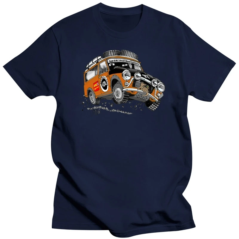 Fashion Custom Made T Shirts Austin Mini Classic Car Man O-Neck Tees