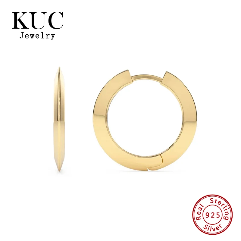 Minimalist Trendy Clip on Earring 925 Sterling Silver Earring for Girls Fashion Fine Jewelry Designer Hoop Earrings