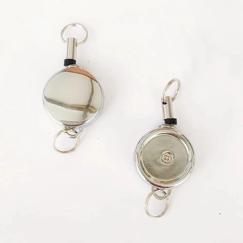 Telescopic Retractable Key Chain Anti-theft Stretching Rope Recoil Key Ring ID Card Holder Mini Telescopic Key Chain