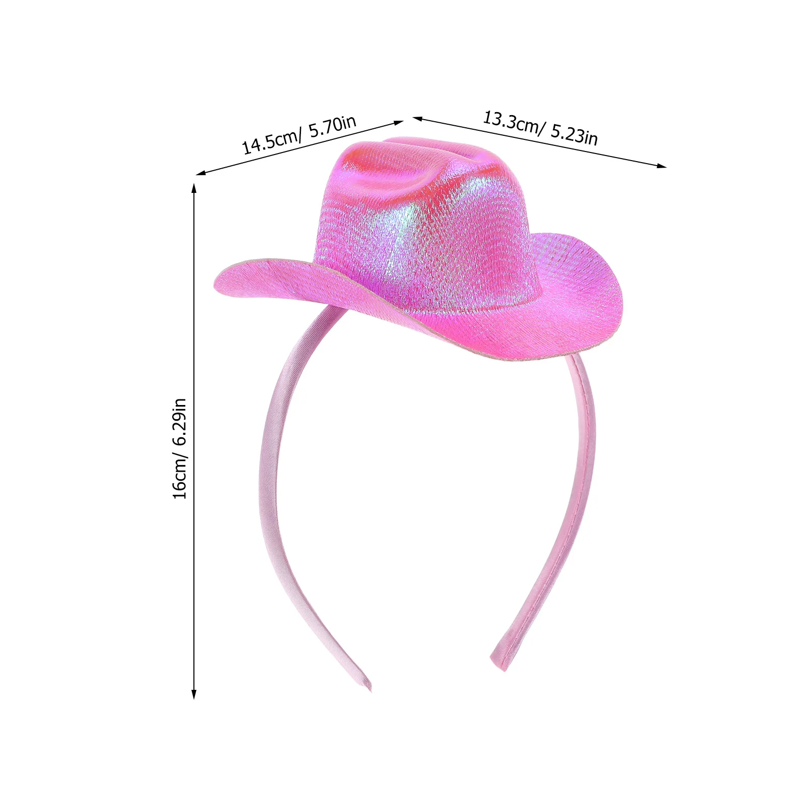 عصابة رأس على شكل قبعة رعاة البقر، عصابة غربية للنساء خفيفة الوزن للحفلات والمهرجانات، إكسسوار راعية البقر وأعياد الميلاد والهالوين
