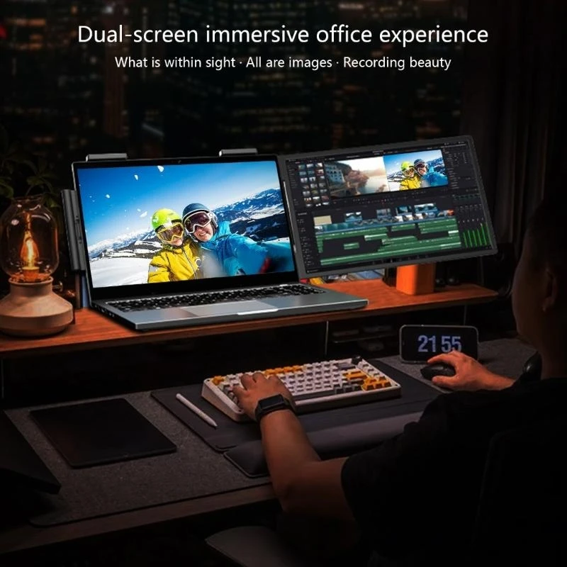 Transportable 14 Foot External Laptop Screen 1080P Full Enhanced Resolution Display Vertical Manner Support Extreme Thin 896C