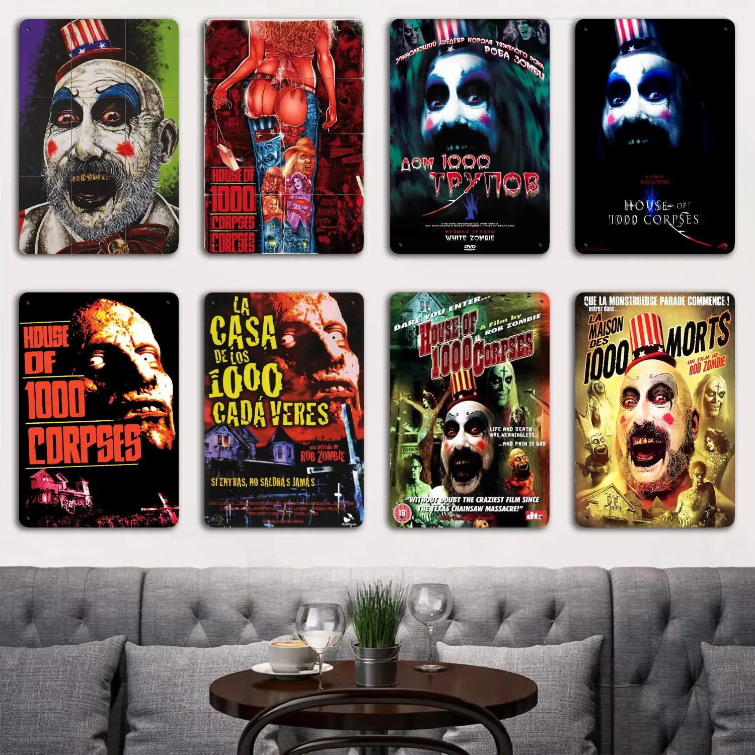 house of 1000 corpses  Tin Metal Plaques and Signs Wall Decor, Captain Poster, Vintage Decor, Bar, Pub, Club, Wall Decoration