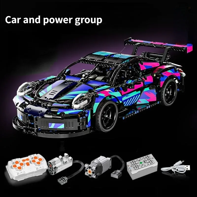 Technical City Car Cyberpunk Speed Racing Vehicle Building Blocks Compatible 42096 20097 Assembly Toys For Kid Birthday Gift