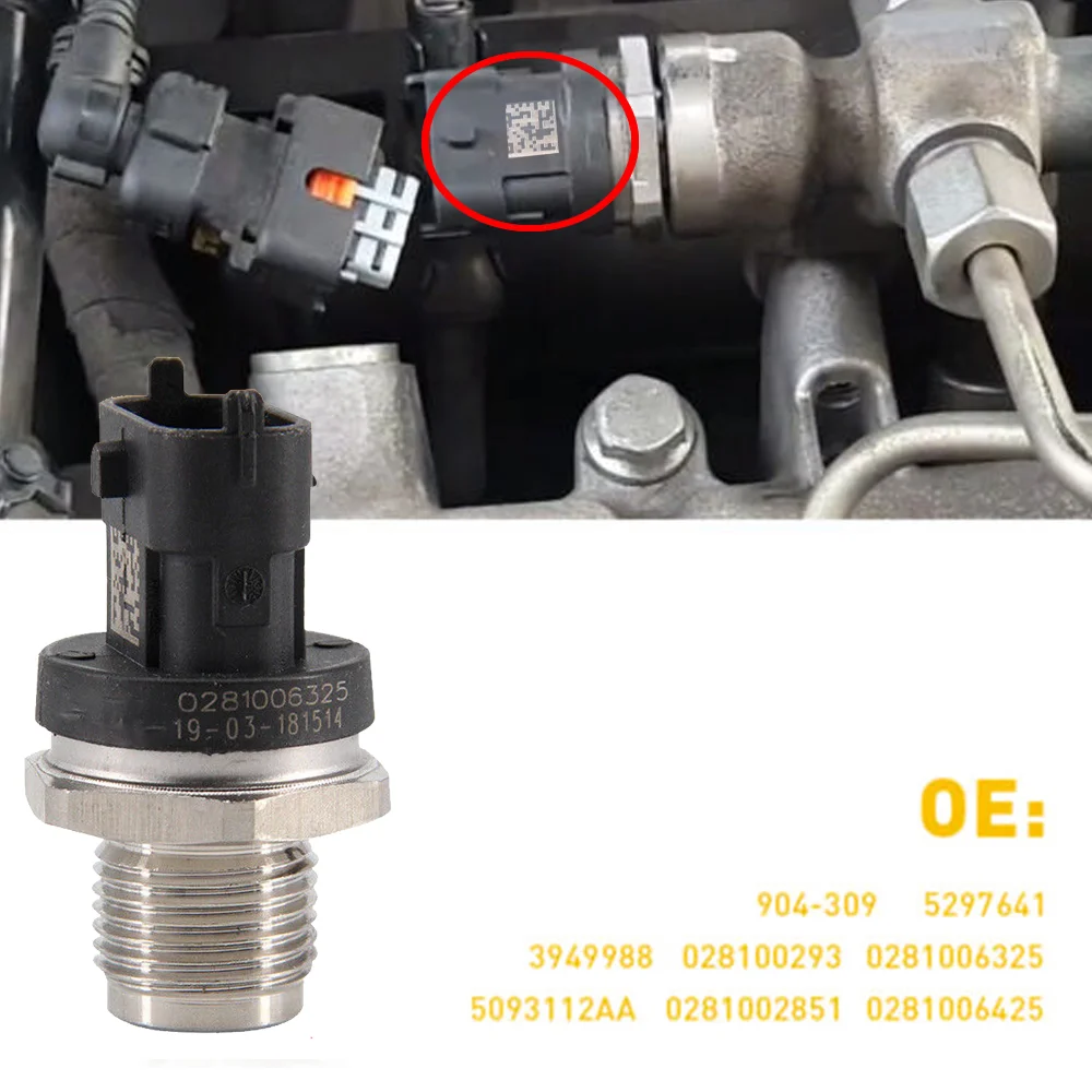 1800 Bar Fuel Rail High Pressure Sensor Common Injection 0281006112 0281006325 0281002846 0281002937 For Cummins IVECO DAF MAN