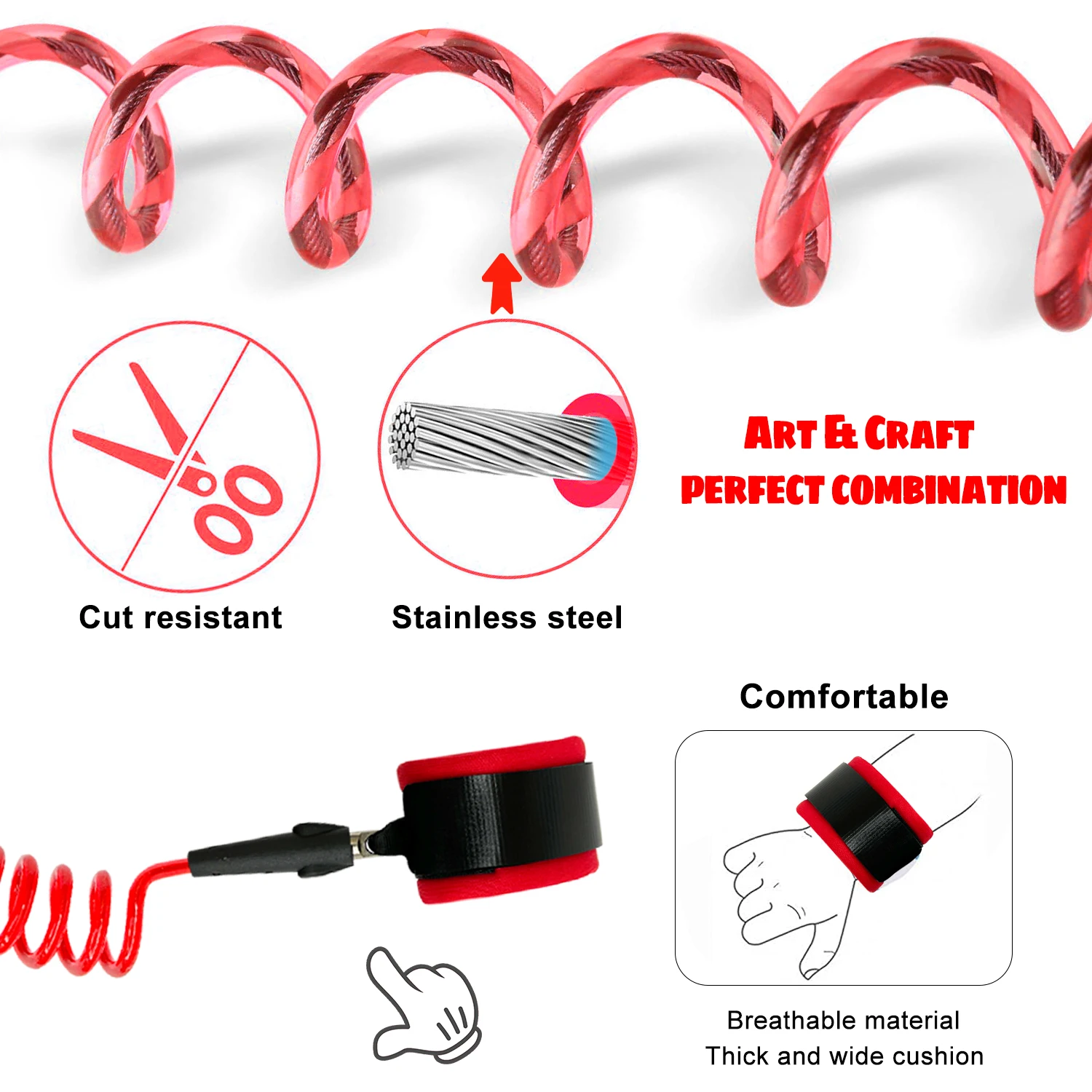 Toddler Leash Harness, 3-in-1Child Leashes for Toddlers Set-2m Kids Leashes for Toddlers&Wrist Leash for Kids(7.8 '' x 7 '')