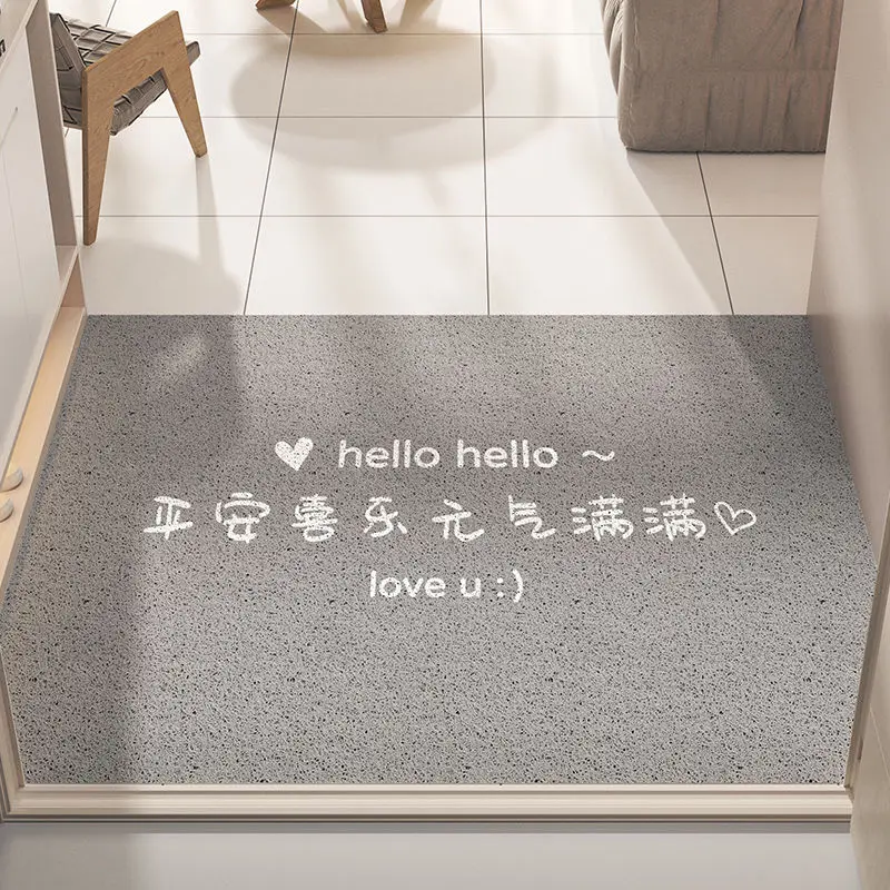 Cuttable Entry Door Wire Floor Mat Pvc Hotel Welcome Door Mat Elevator Anti Slip Cartoon Carpet Scraped Carpet