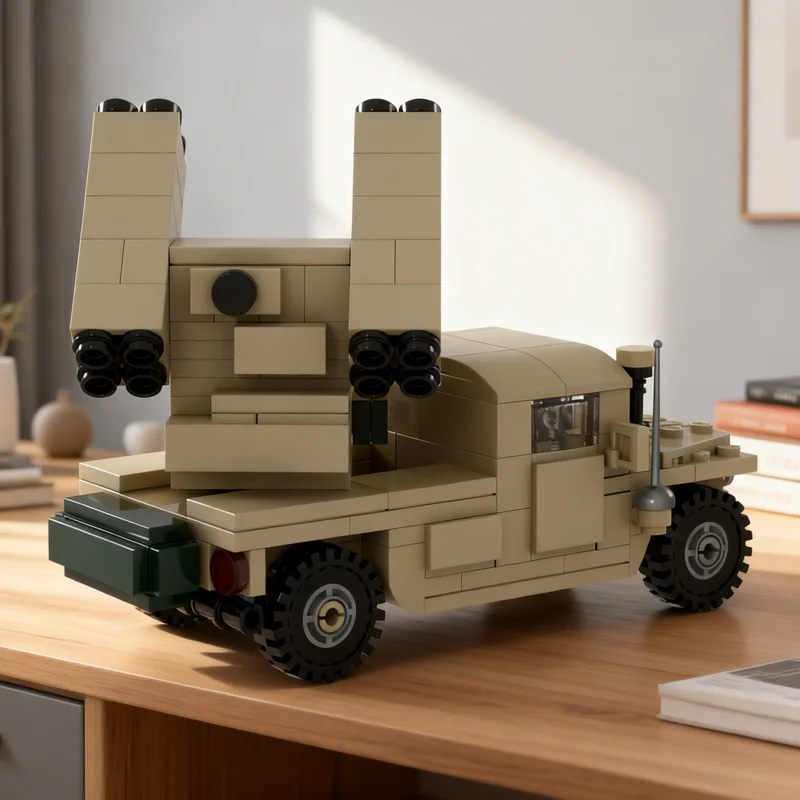 293pcs MOC Other HMMWV AN TWQ-1 Avenger Model Christmas Gift DIY Assembly Set Creative For Desktop And Shelf Kit