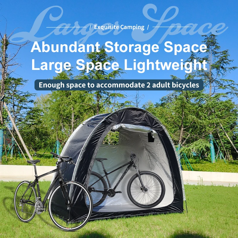 Bike Storage Tent Outdoor - Waterproof Bicycle Cover 210D Oxford Waterproof Fabric for Outside All Weather Sun Rain Protection