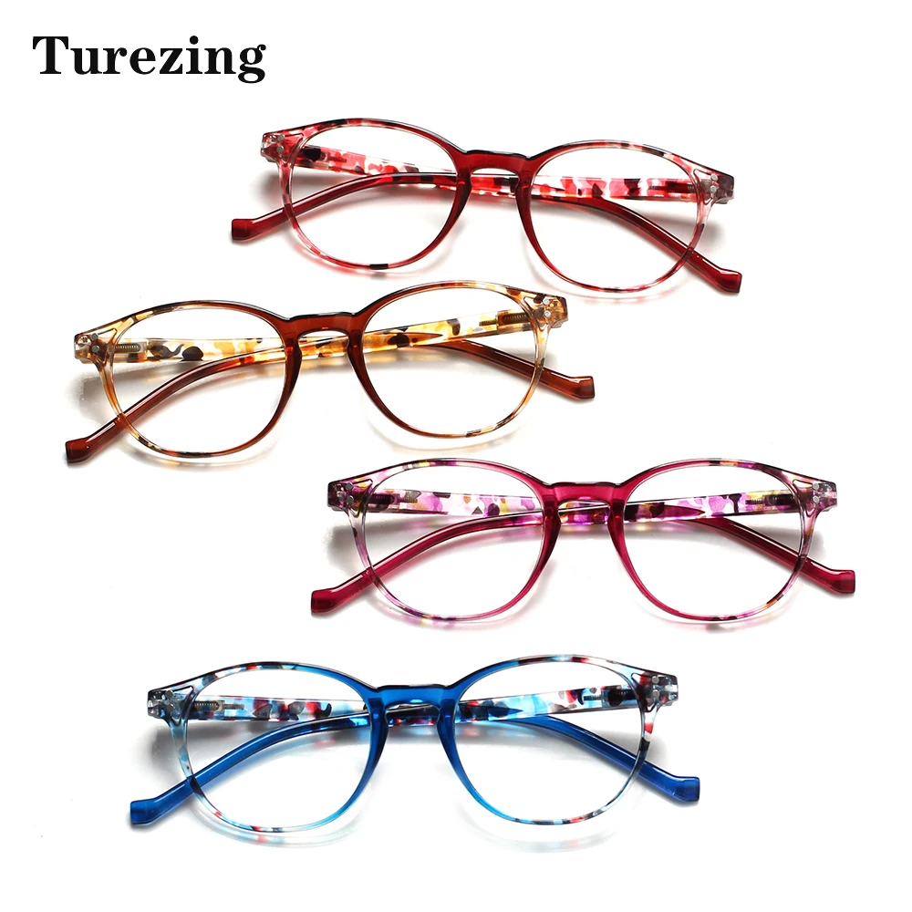 Turezing 4 Pack Reading Glasses Optical Lenses with  Medical Recipe Presbyopic Eyewear Prescription Glasses for Women Men