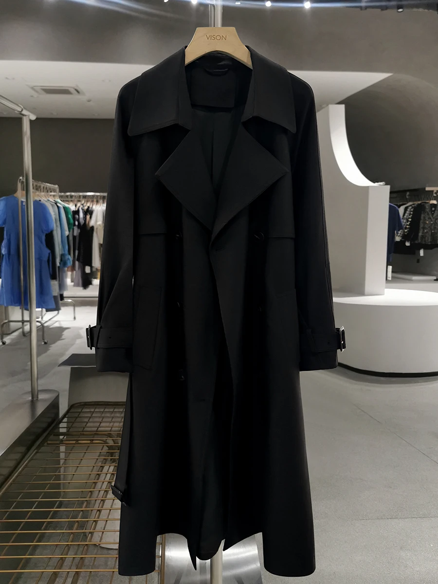 

Женское пальто Bla Hepburn: Новая модель весна-осень, с поясом, профессиональное, объемное, в корейском стиле, повседневное, прямого кроя, из полиэстера