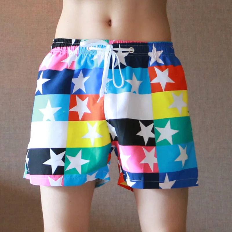 

Summer Beach Board Shorts for Men Sports Shorts Fashion Patterned Breathable Casual Loose Homewear Teenage Comfortable Beachwear