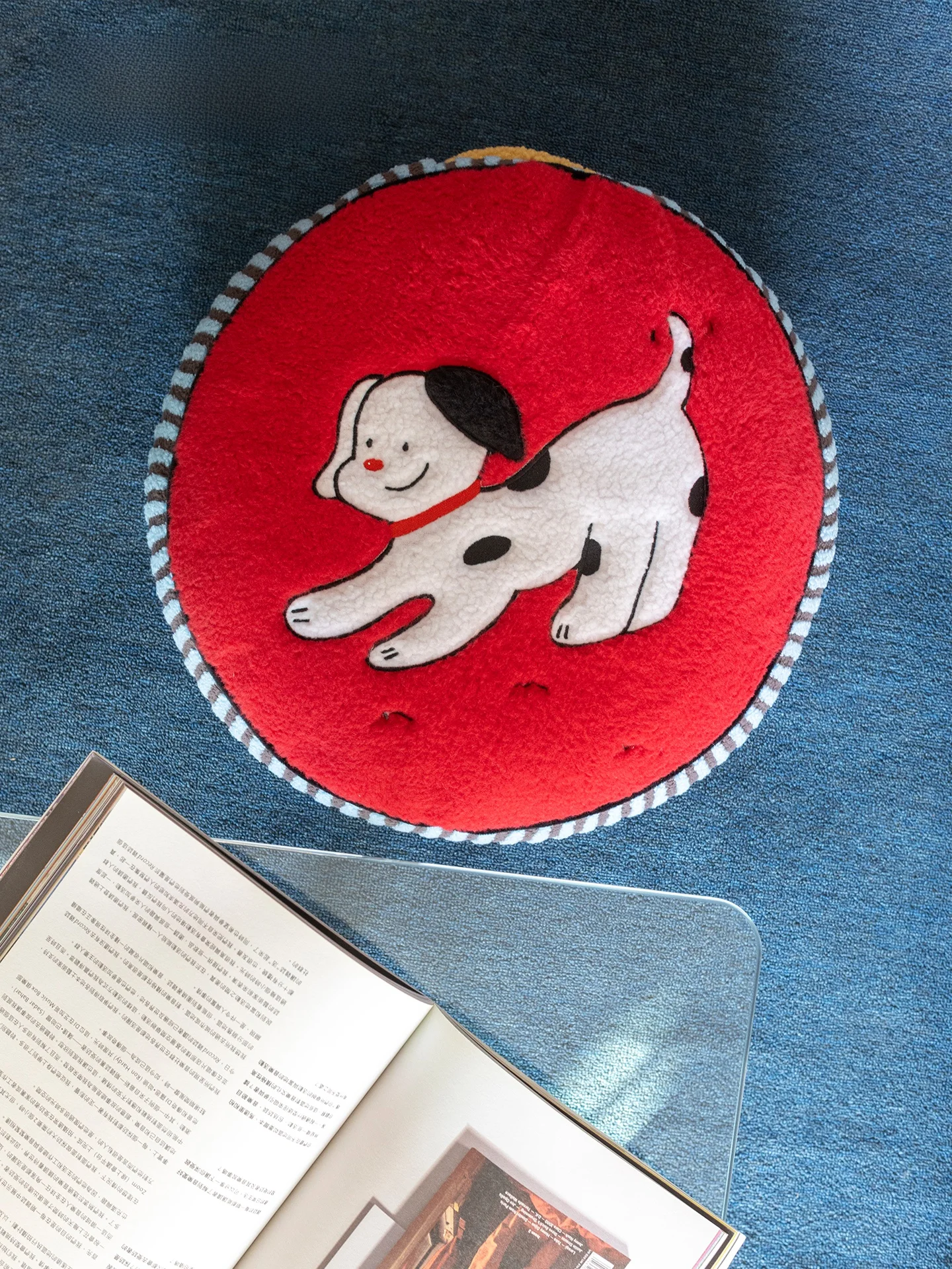 

Original Plu Dog aped Floor Cuion Removable Cover Living Room Bedroom Sofa Pad Modern Simple Sle Floor Sitting Mat