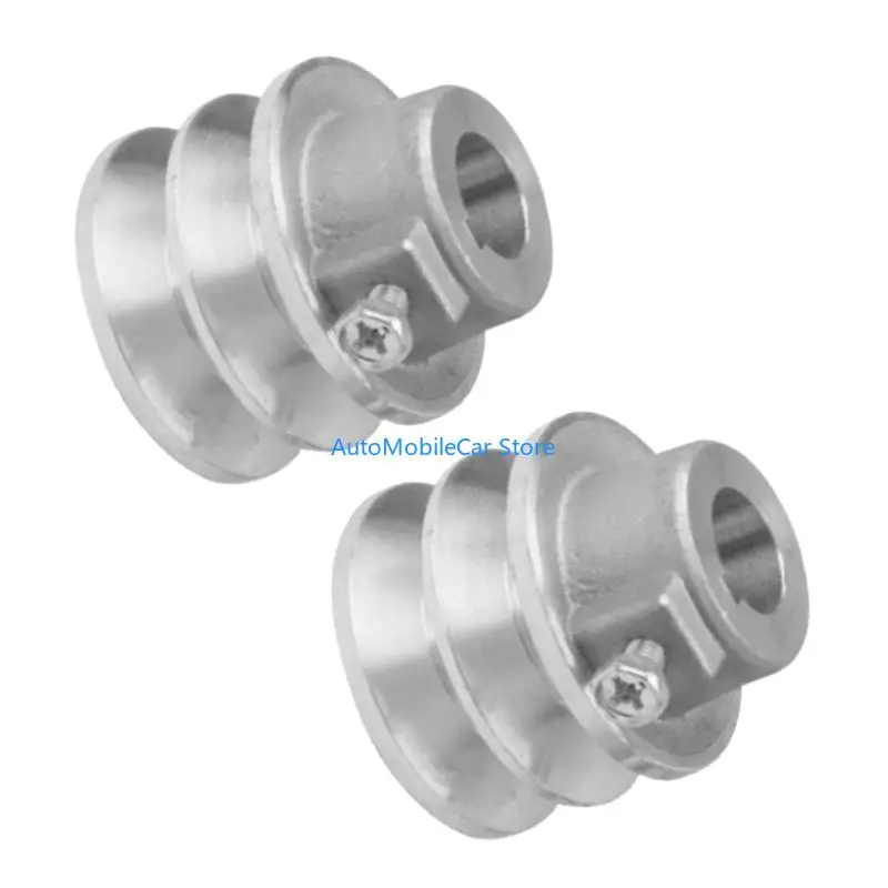 G8TE 2pcs 19mm/20mm Bore Belt Pulley Double Grooves Pulley A Belt for 168F 170F
