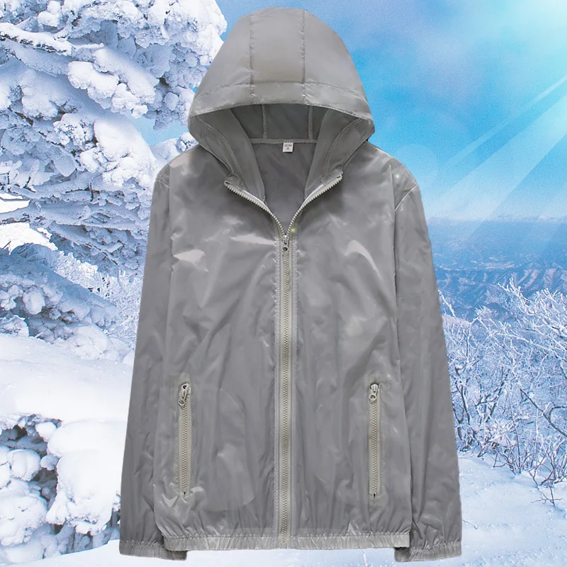

Men's Lightweight Breathable Summer Outdoor Sports Fiing Jaet Ultra-Thin Windbreaker Skin irt UV Protection Coat