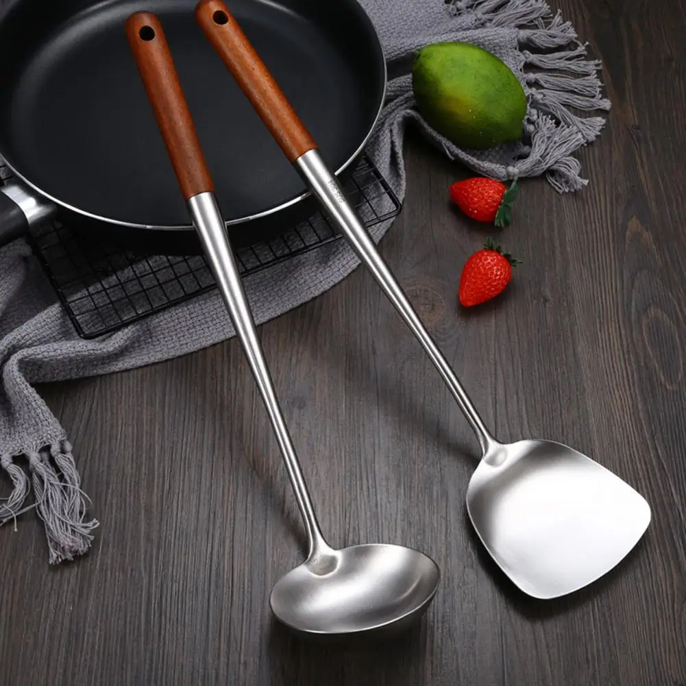 Kitchen Shovel Dishwasher Safe Strong Construction Stainless Steel Kitchen Cooking Spatula Cooking Spatula Rust-resistant