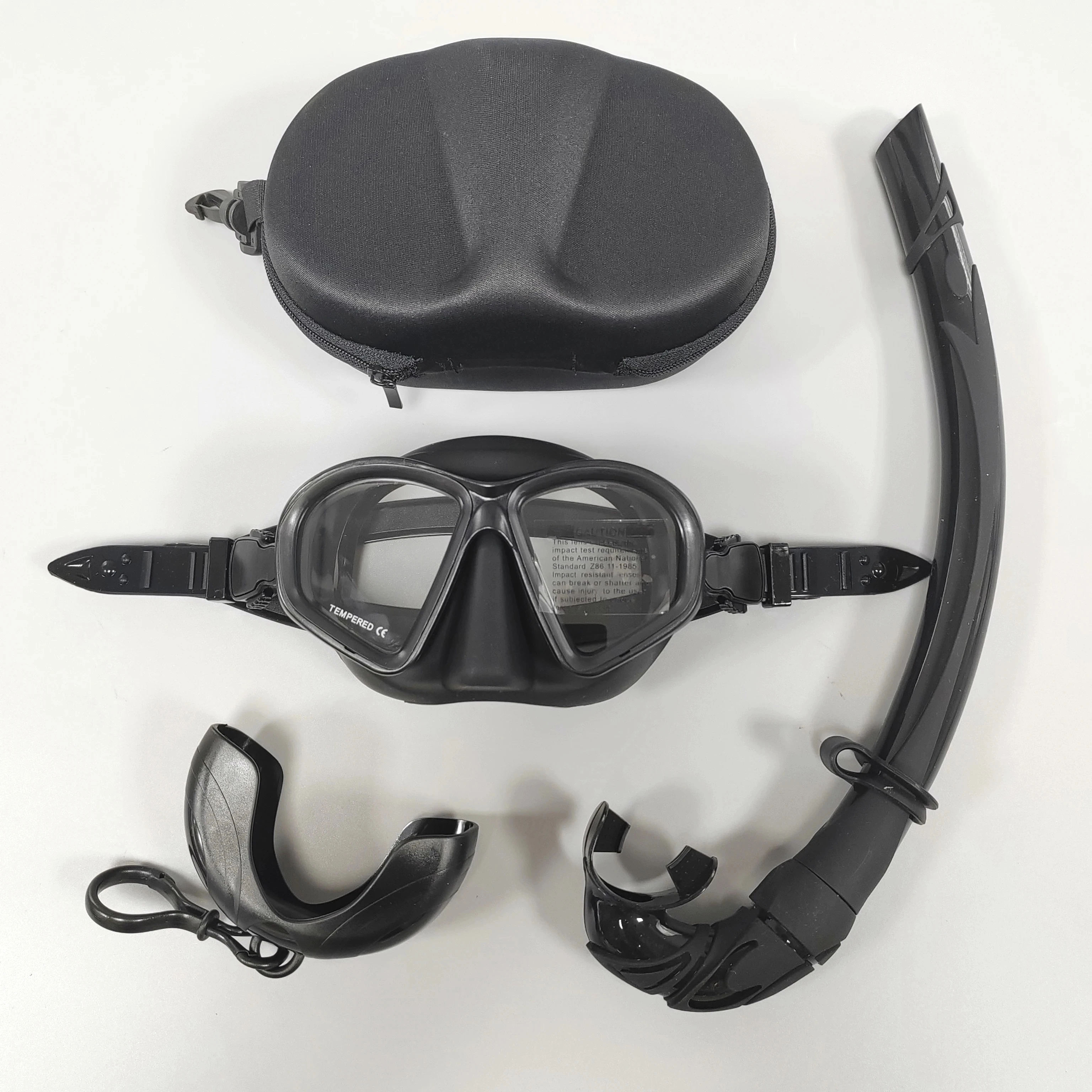 Snorkeling mask Swimming training Environmentally friendly silica gel ventilation tube Dinving mask set