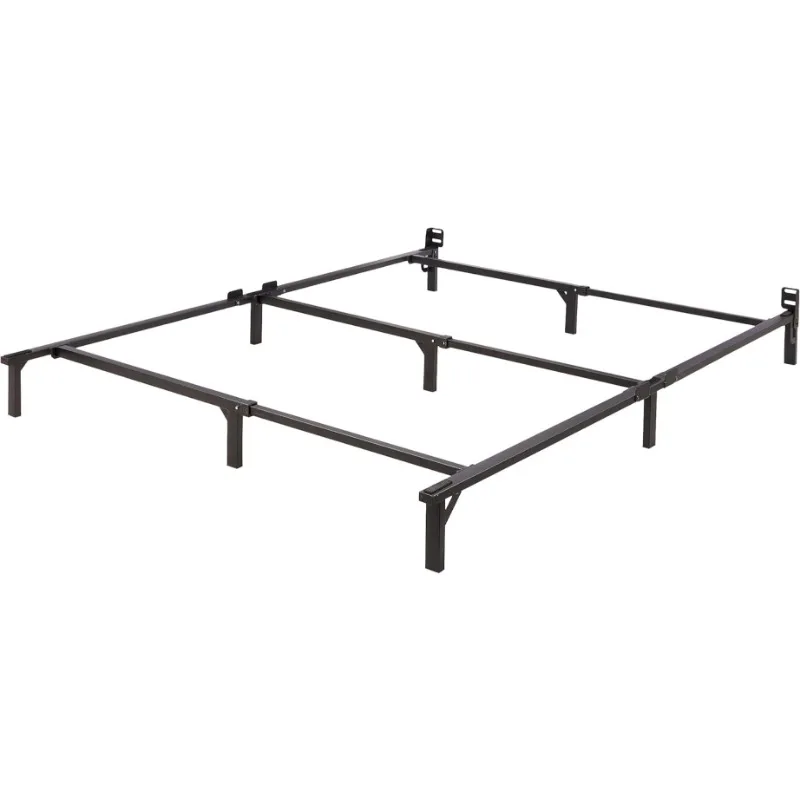 Sturdy Steel Bed Frame for Box Spring and Mattress, Tool-Free Assembly,