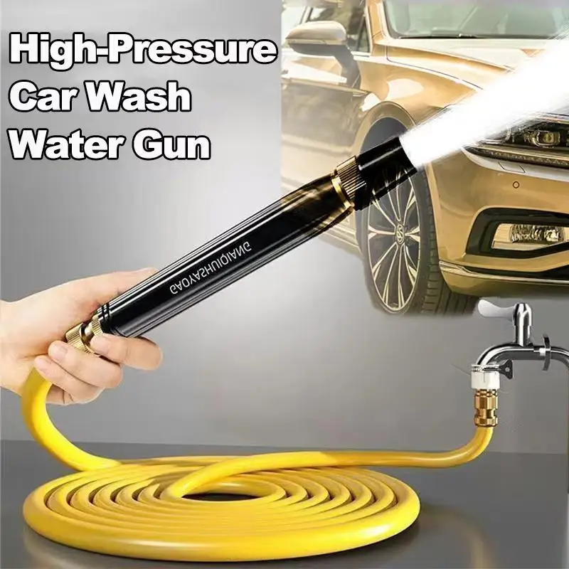 High Pressure Water Spray With Adjustable Nozzle Flexible Hose For Car Washing Garden Watering Outdoor Cleaning