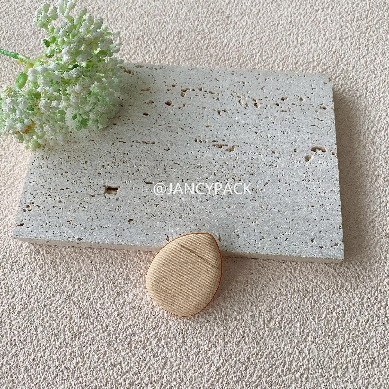 50 個ミニパウダーパフメイクスポンジフェイスコンシーラー美容卵ファンデーションメイクアップフィンガーパウダーパフ詳細メイクアップツール