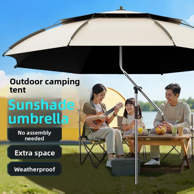 

2026 New Outdoor Fishing Umbrella Sunshade Camping Rainproof Adjustable All-directional Large Fishing Umbrella for Camping An...