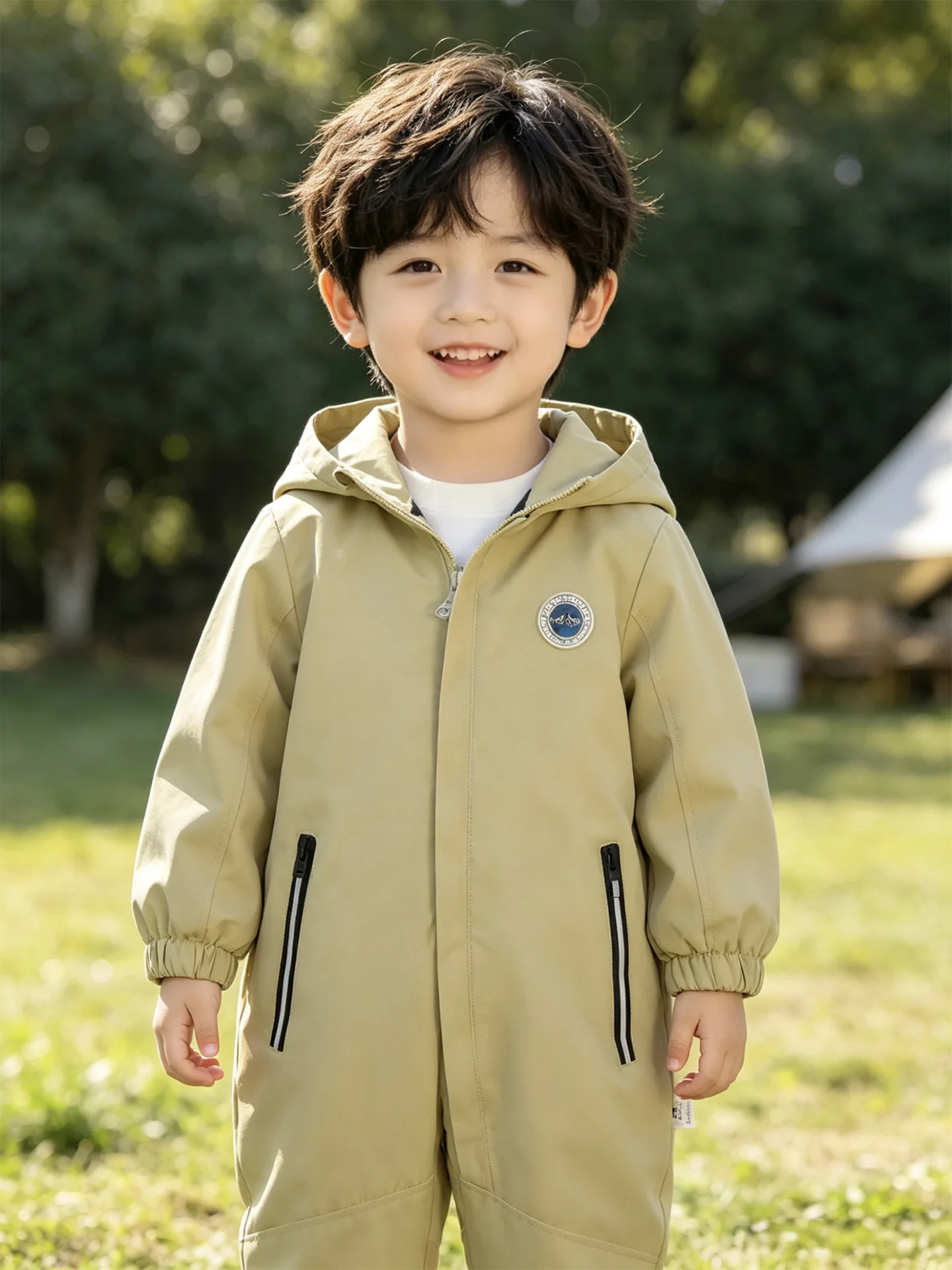 1-4 Years Waterproof Toddler One Piece Ski Jumpsuit Winter Lightweight Hooded Snow Suit Baby Rompers Kids Outdoor Ski Clothes