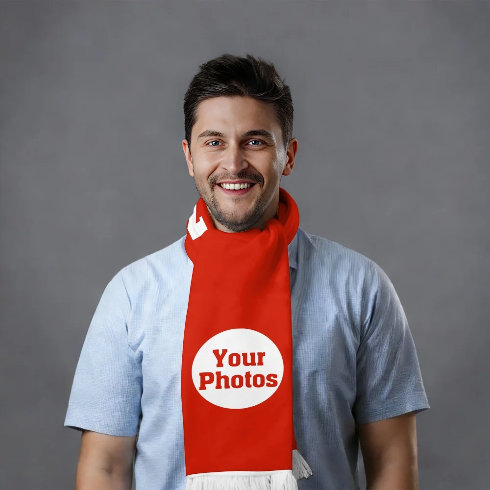 1pc Custom Team Fan Scarf - Personalized with Your Name/Text/Photo,Sports & Special Occasions,Stadium Game, Soccer Parties,Event - view 4