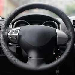 Car Steering Wheel Cover Soft Artificial Leather For Mitsubishi Lancer X 10 2007-2015 Outlander 2006-2013 ASX 2010-2013 Colt