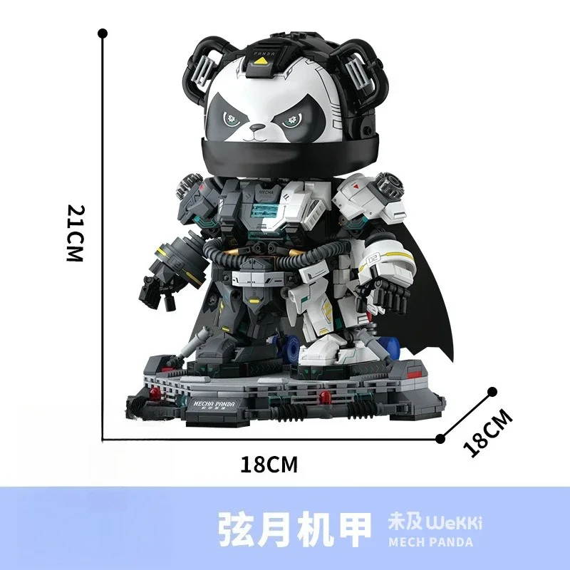 

Mechanical Panda Robot Building Blocks Toy with LED Earth Telescope Mech Space Exploration Model Toys for Adults Kids Boys Gifts