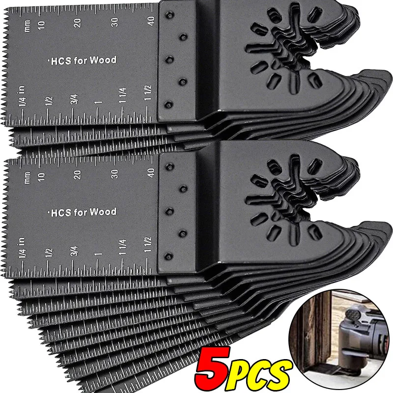

5pcs Multi-Function Universal Saw Blade Carbide Oscillating Saw Blades Resistant Cutter Wooden Multitool Metal Plastic Cutting