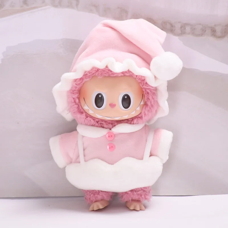 

Одежда для куклы Labubu 17 см, милые пижамы из яичной скорлупы, мягкая одежда для сна для куклы, очаровательный пижамный комплект для куклы, аксессуары для Labubu