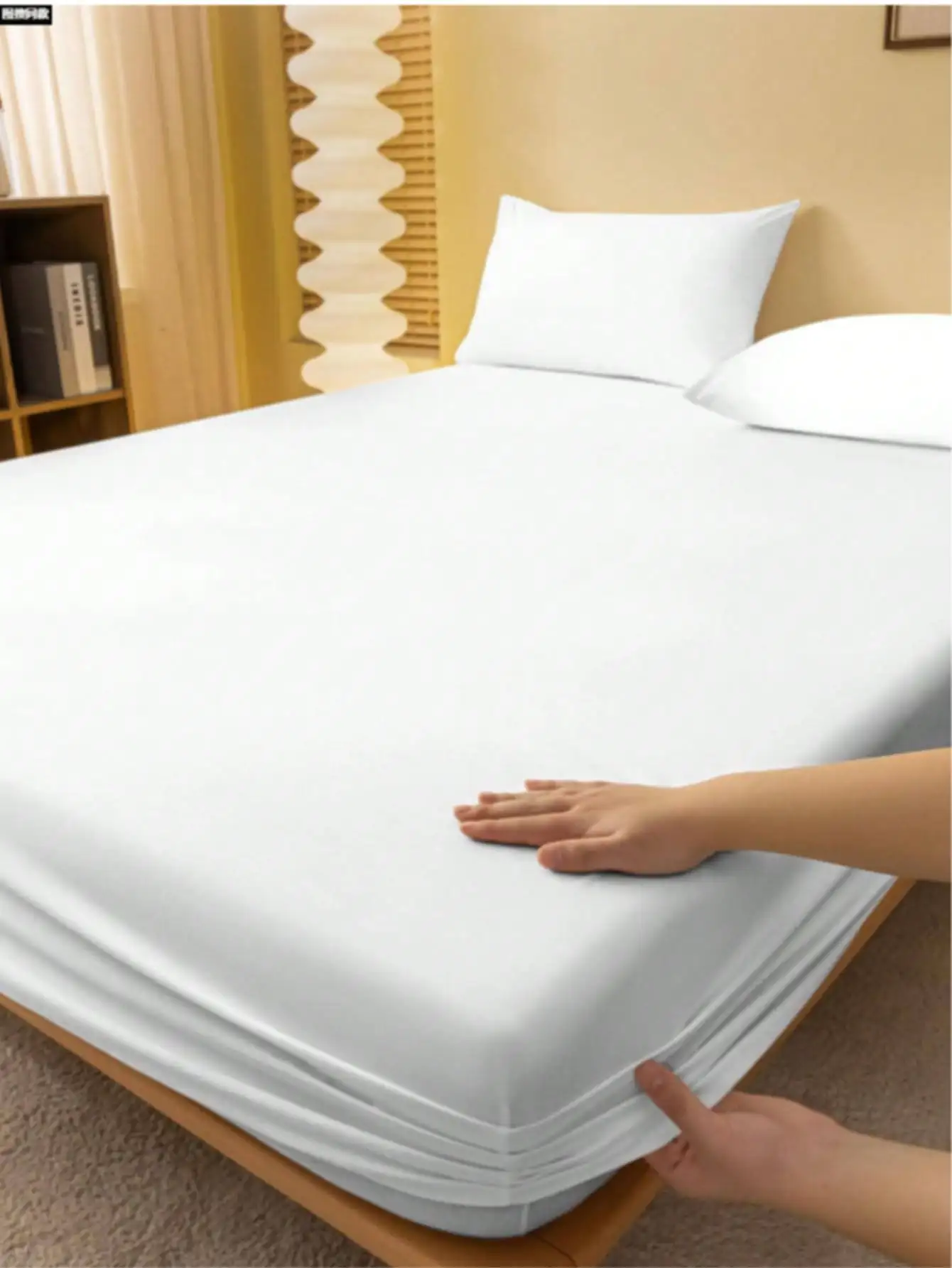 Sábana ajustable de una sola capa de color liso (fundas de almohada no incluidas), ligera y suave, antideslizante y antipilling, portátil.