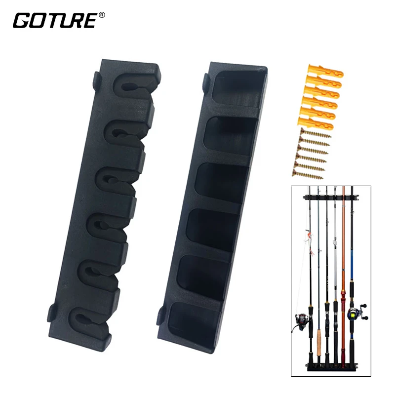 

Goture Fishing Rod Display Rack Vertical Horizontal Bracket Plastic Bracket Fixed Rack Fishing Rod Collection Rack Fishing Gear