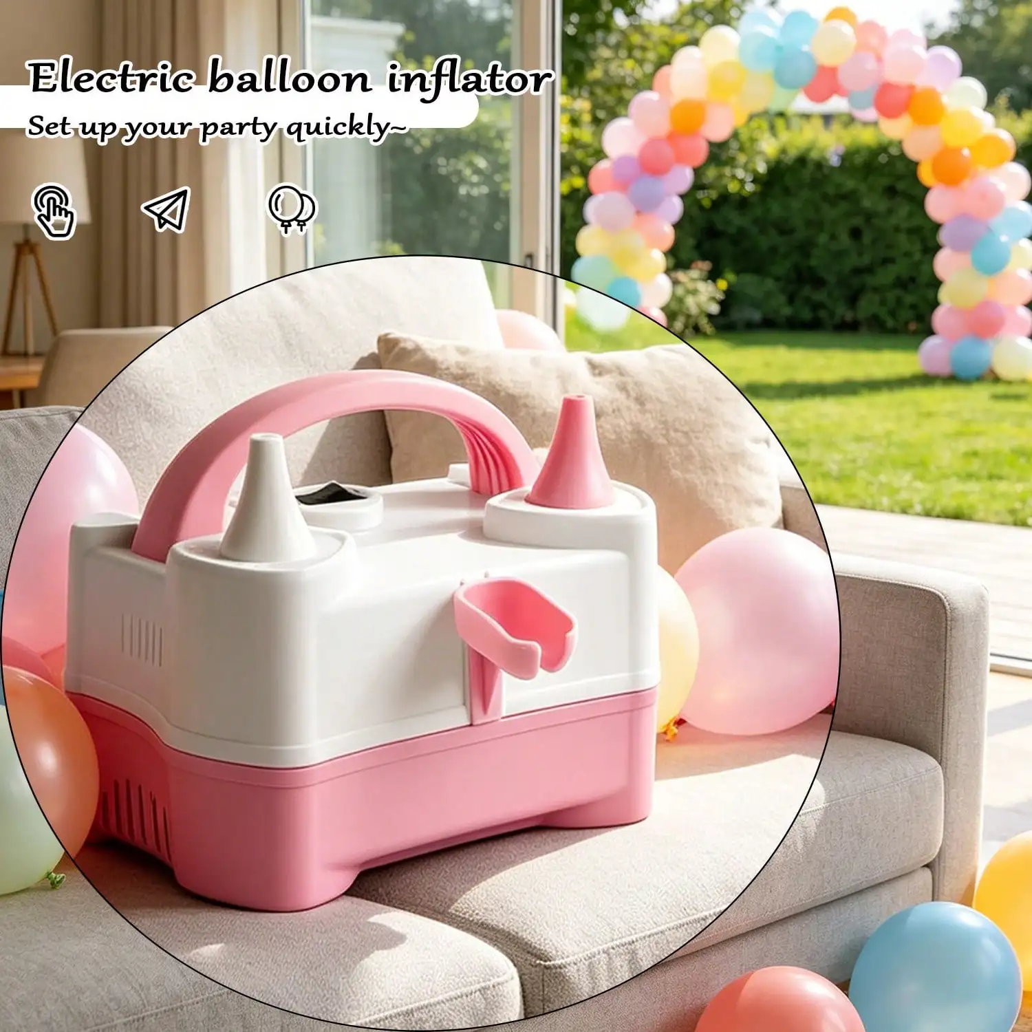 Portable Electric Balloon Pump/Electric Balloon Inflator Decoration, Suitable For Halloween Parties, Gifts, Wedding Celebrations, Holiday Party Decoration, Balloon Pump