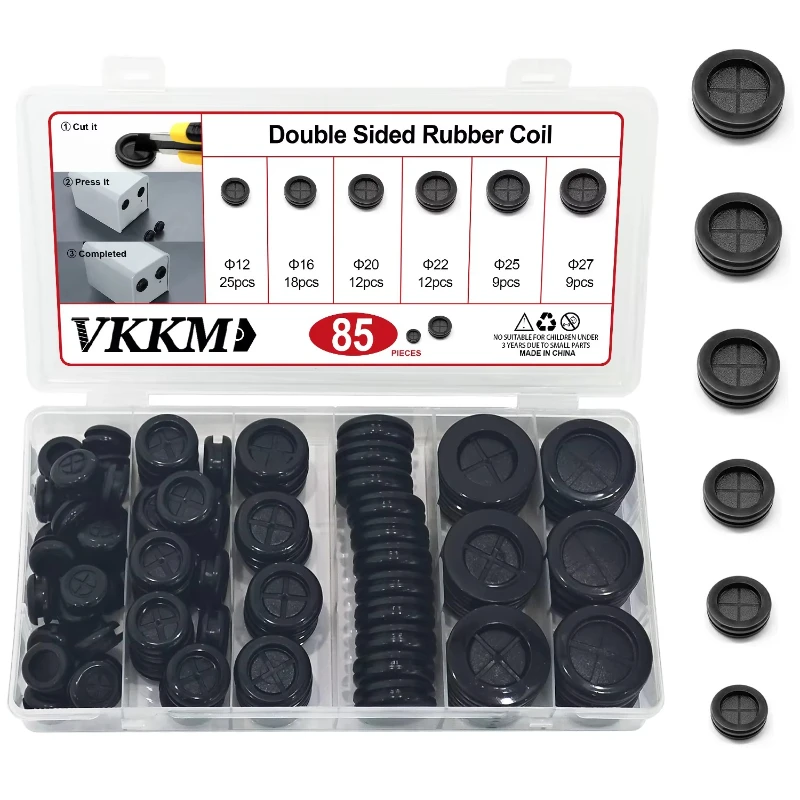 

VKKM 85Pcs Silicone Double-sided Coil, Suitable for Wiring of Electrical, Mechanical and Electronic Equipment