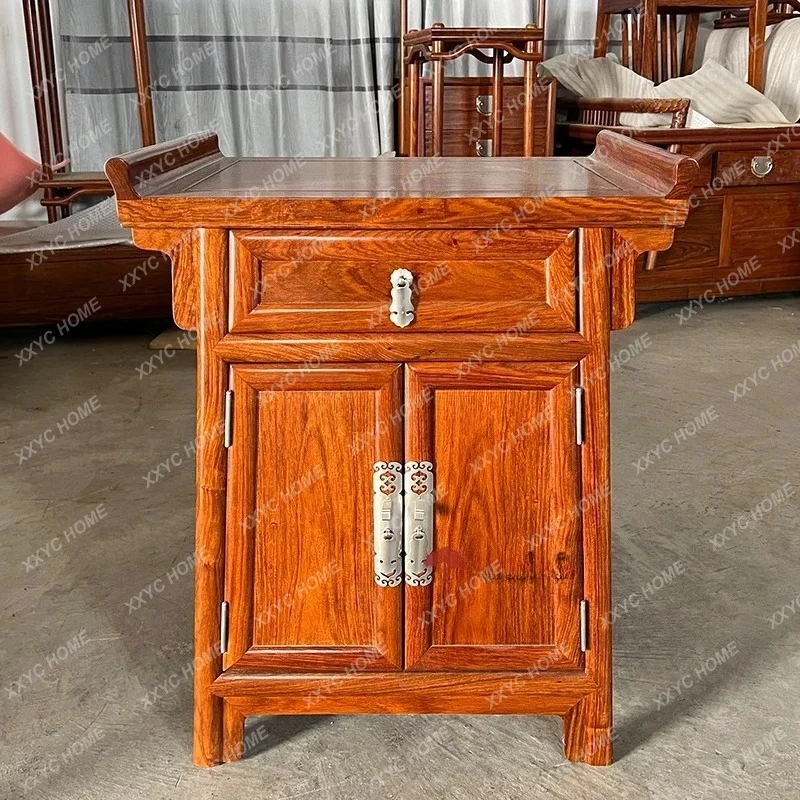 Q 12New Chinese Style Corner Table Living Room Rosewood Su Li Sofa Storage Side Table