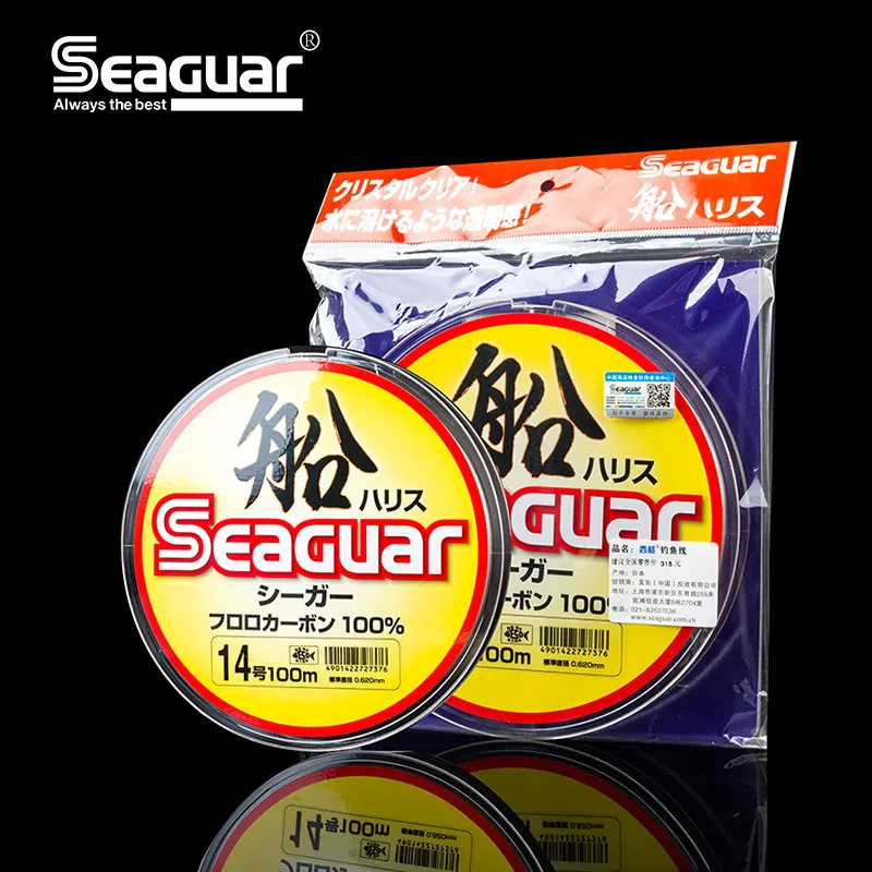 Seaguar Carbon Submarine Line, Deep Sea Fishing, Rock Fishing, Transparent Front Wire, Fluorocarbon Fishing Line, 100m