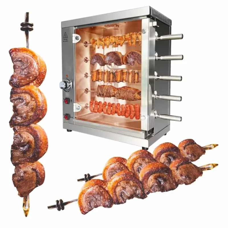 Chicken Machine Commercial Stainless Steel Grill Large Capacity Bbq Electric Grill Gas Roasting Roast Chicken Rotisserie Machine